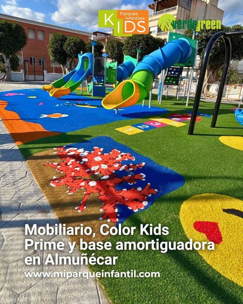 el mejor césped artificial y mobiliario parques 